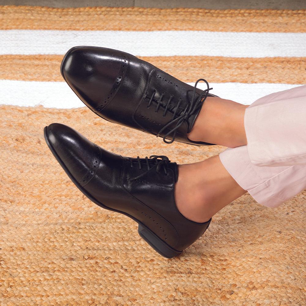 The Togford Black Men's Oxford Lace Ups Tresmode - Tresmode