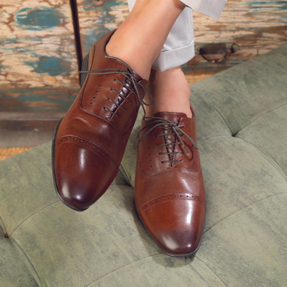 The Togford Brown Men's Oxford Lace Ups Tresmode - Tresmode