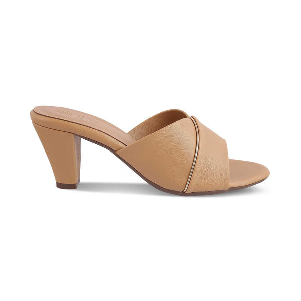 Tresmode Thede Beige Women's Dress Wedge Heel Sandals