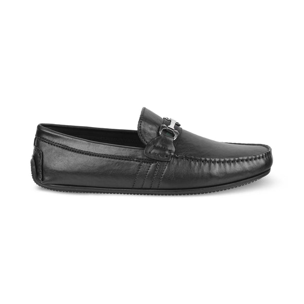 Tresmode Xavier Black Men's Leather Loafers