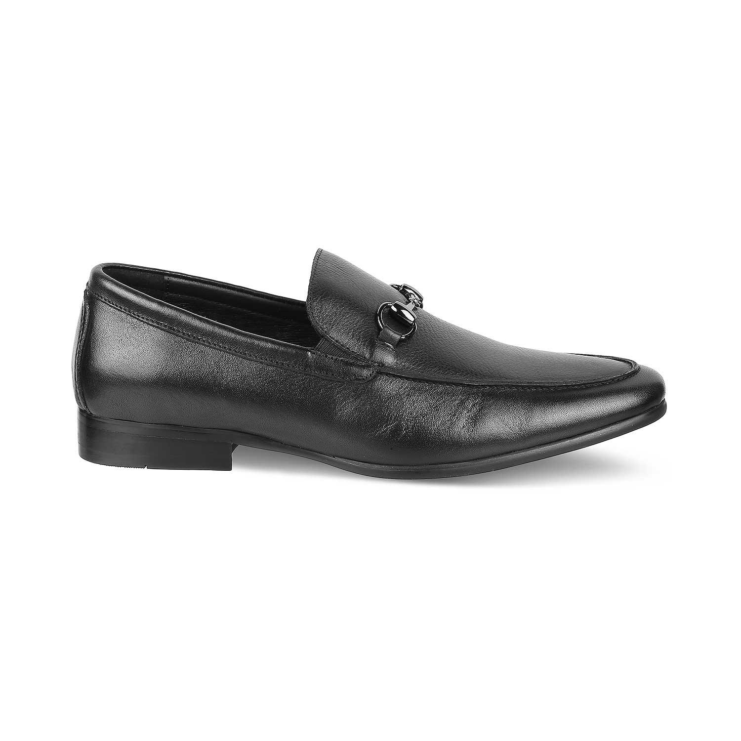 Tresmode Neslip Shoes Men 44 / 10.5 Black Horsebit Leather Slip On Loafers Italy Gucci Horsebit Loafers Men 10 Black Leather Slip-On Snaffle  main image 4