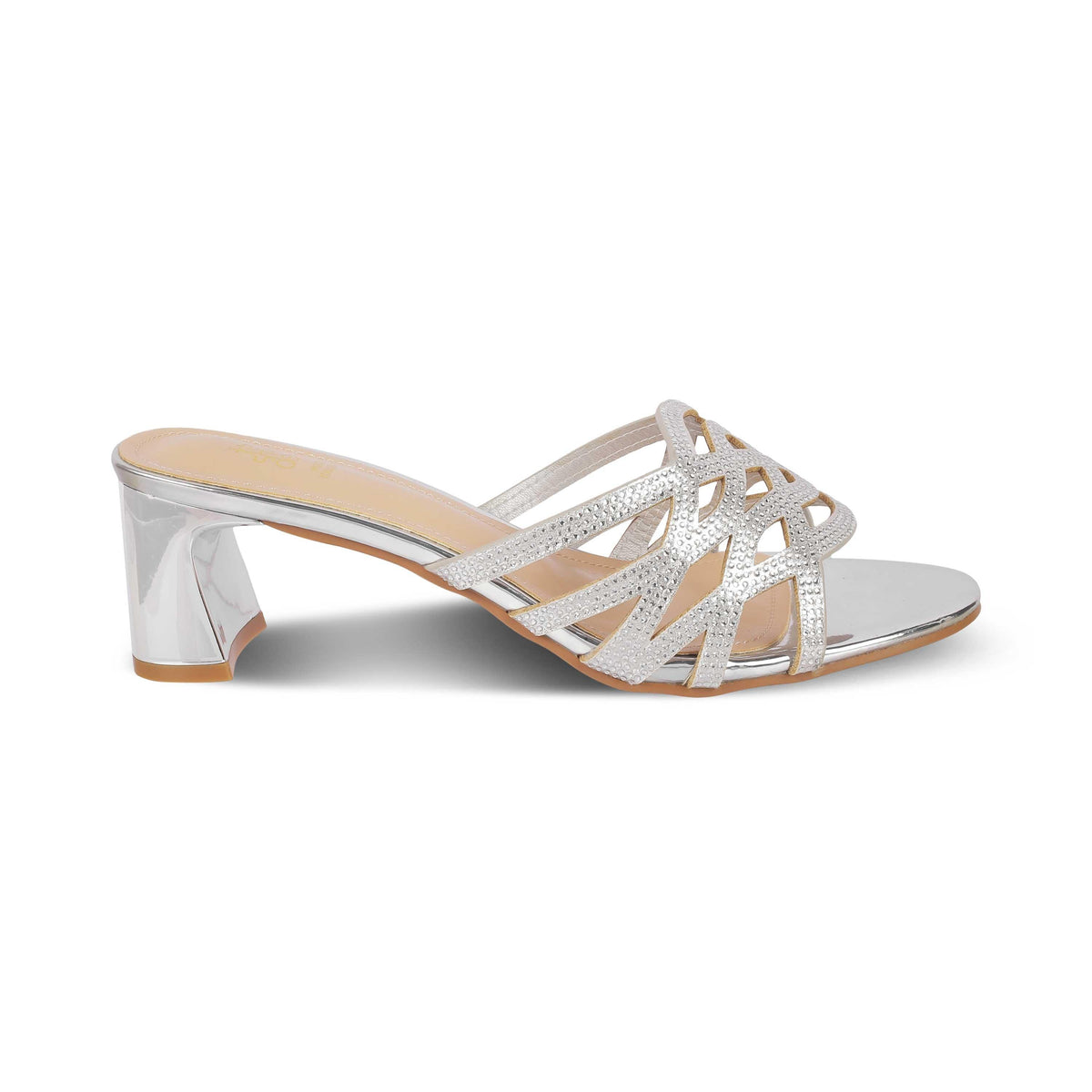 Yas Pewter Women's Block Heel Sandals Tresmode