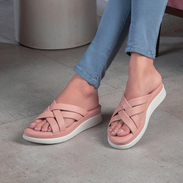 Tresmode Cebor Pink Women's Platform Flats