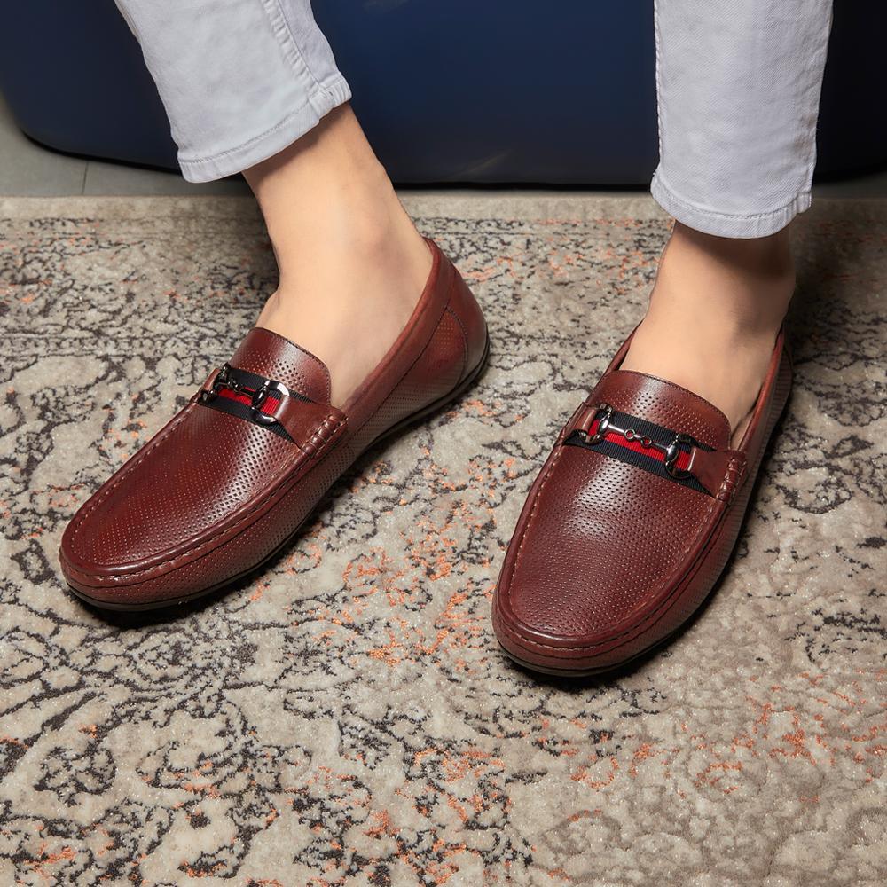 Buy Rottervam Brown Mens Driving Leather Loafer Online at Tresmode