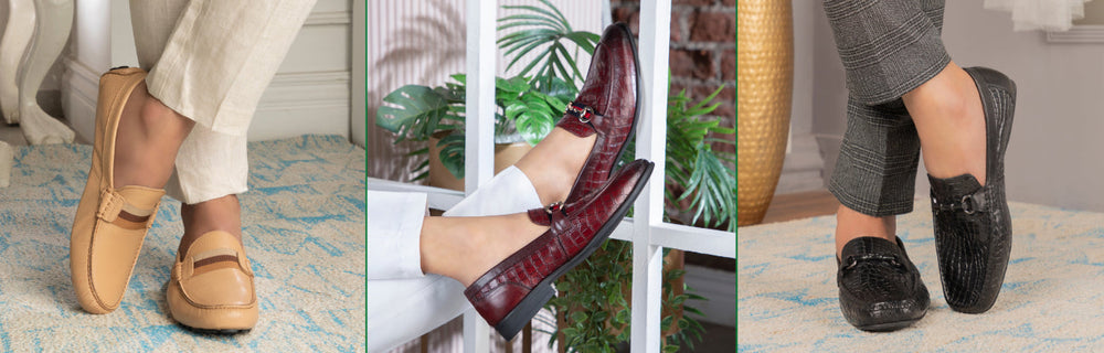 Tresmode Monto Wine Men's Leather Penny Driving Loafers