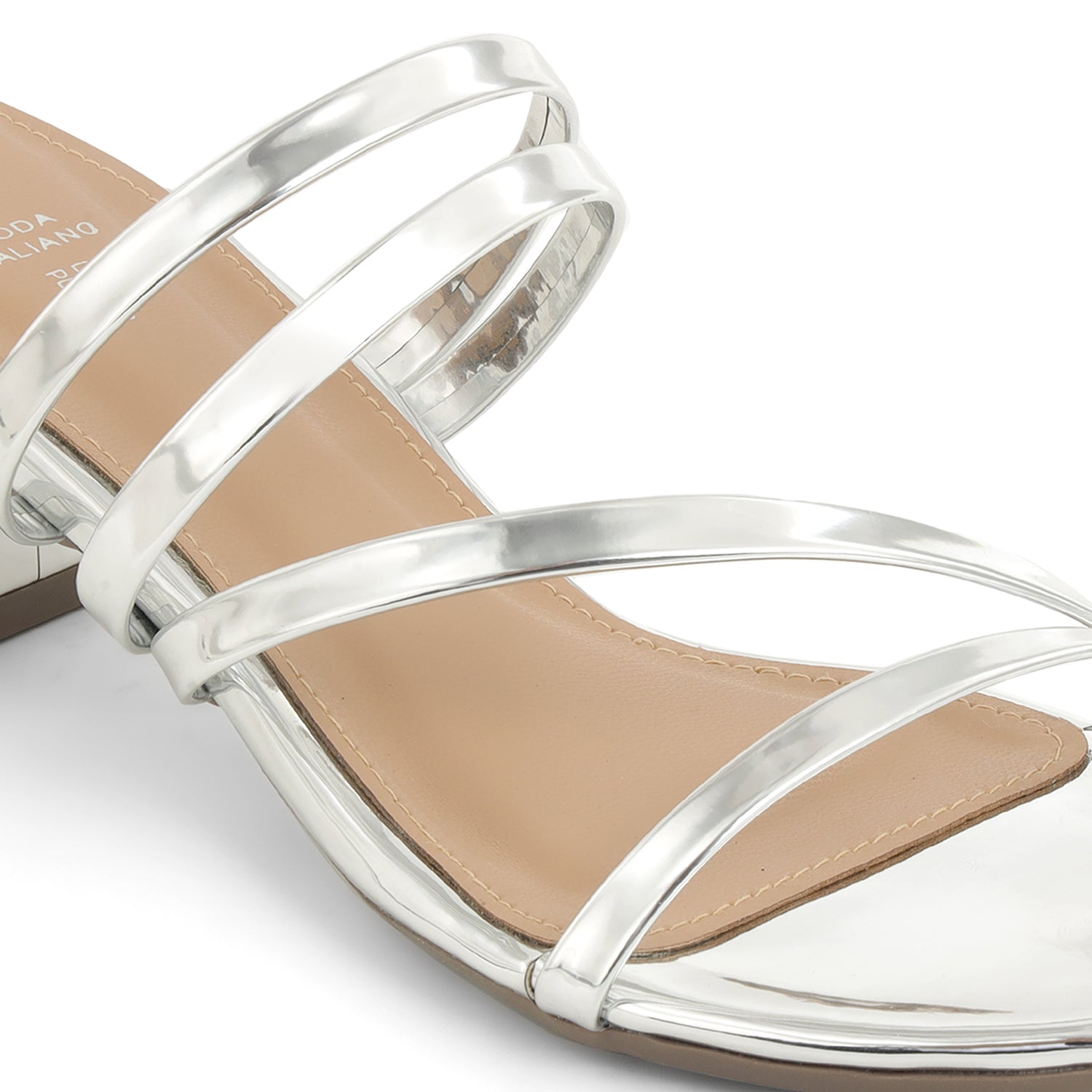 Tresmode Mucie Silver Women's Dress Block Heel Sandals