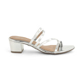 Tresmode Mucie Silver Women's Dress Block Heel Sandals