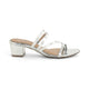 Tresmode Mucie Silver Women's Dress Block Heel Sandals