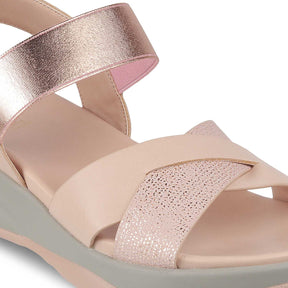 The Brasilaa Pink Women's Casual Wedge Sandals Tresmode