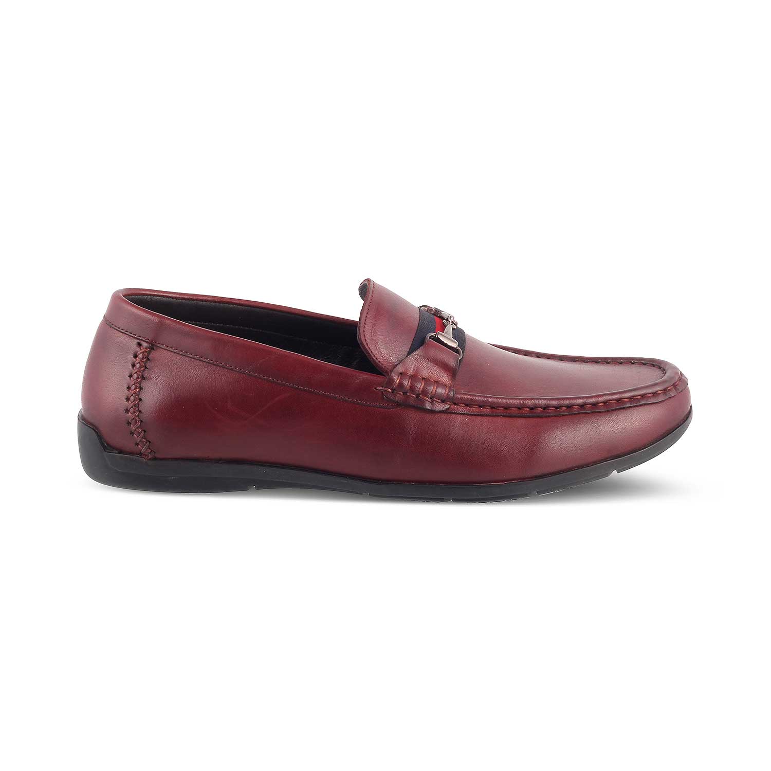 Tresmode-The Crada Wine Men's Leather Driving Loafers Tresmode-Tresmode