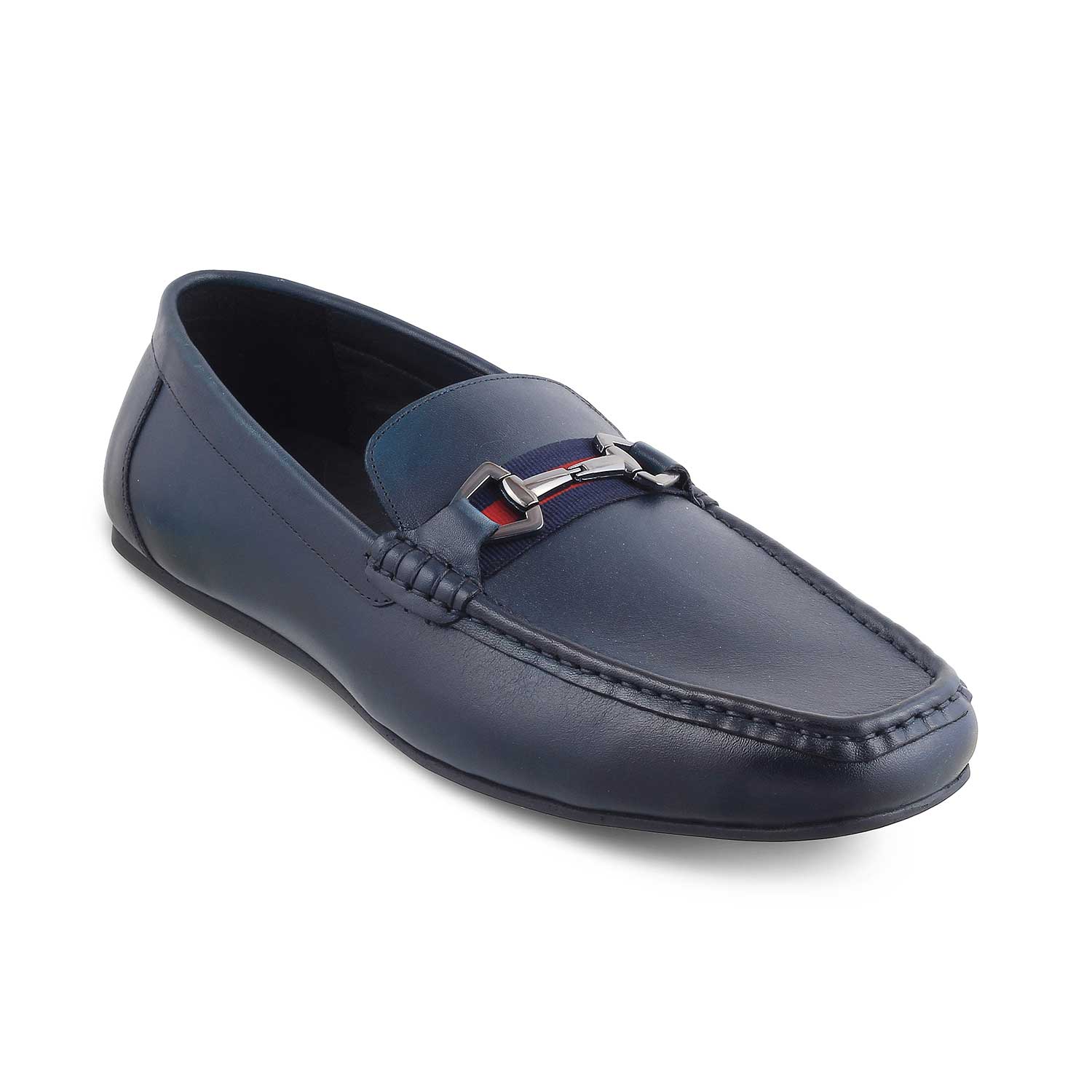 Tresmode-The Ondrive Blue Men's Leather Driving Loafers Tresmode-Tresmode