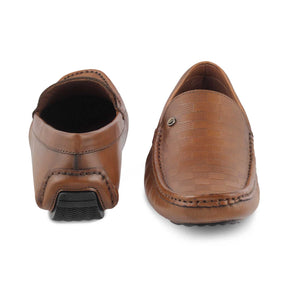 Tresmode-The Kloaf Tan Men's Leather Driving Loafers Tresmode-Tresmode