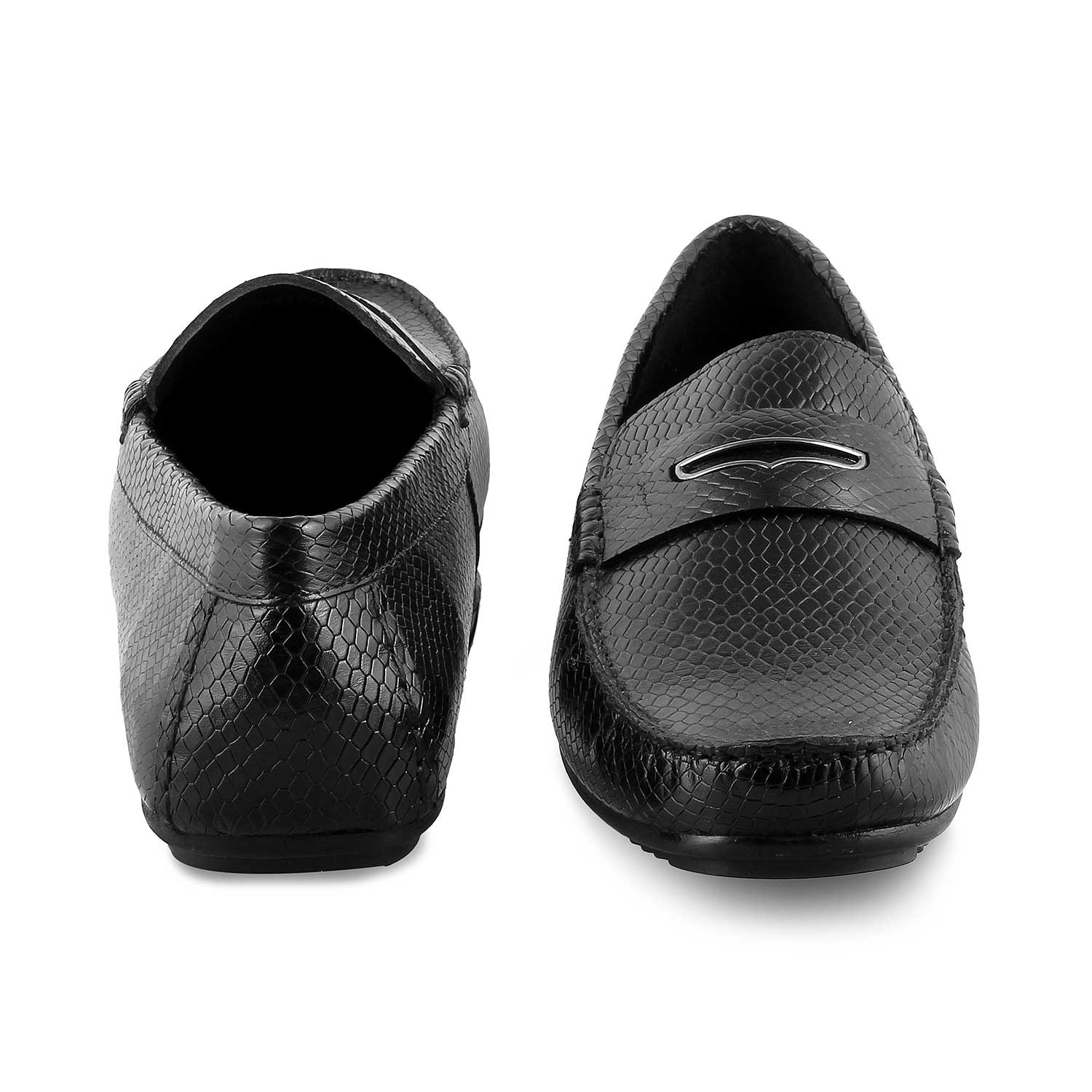 Tresmode-The Astro Black Men's Leather Loafers Tresmode-Tresmode