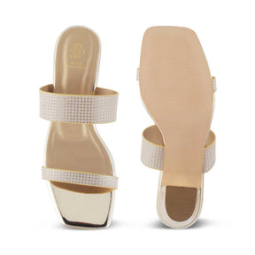 Tresmode-The Cos Gold Women's Dress Block Heel Sandals Tresmode-Tresmode