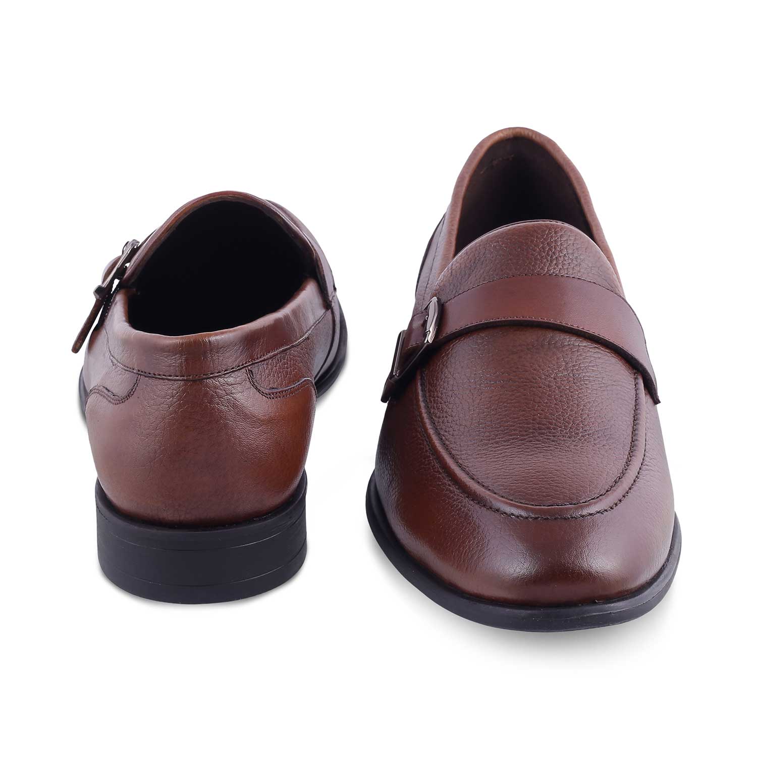 The Heiden Tan Men's Leather Loafers Tresmode