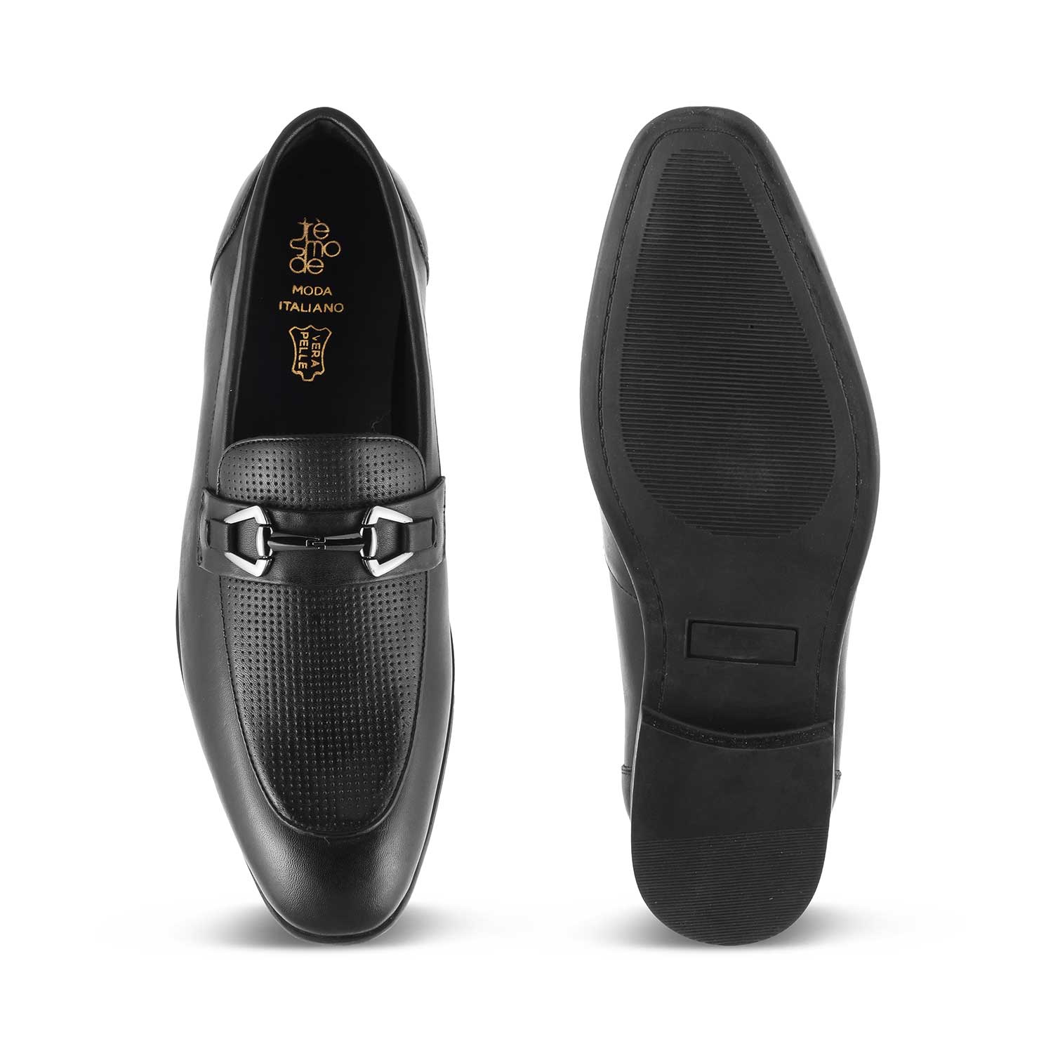 Tresmode-The Montli Black Men's Leather Loafers Tresmode-Tresmode
