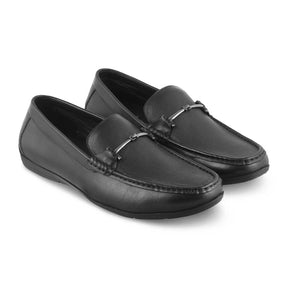 Tresmode-The Nimbia Black Men's Leather Loafers Tresmode-Tresmode