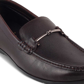 The Nimbia Brown Men's Leather Driving Loafers Tresmode