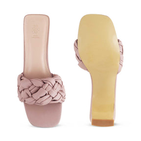The Pragues Pink Women's Dress Heel Sandals Tresmode