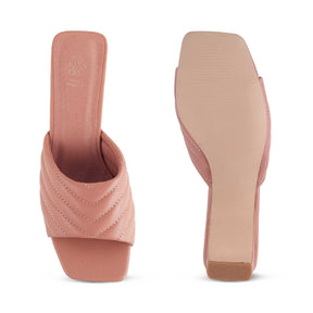 The Toyoyo Pink Women's Dress Heel Sandals Tresmode