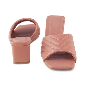 The Toyoyo Pink Women's Dress Heel Sandals Tresmode