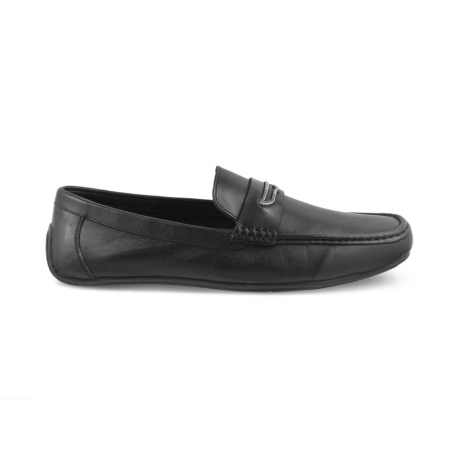 Tresmode-The Yodry Black Men's Leather Driving Loafers Tresmode-Tresmode