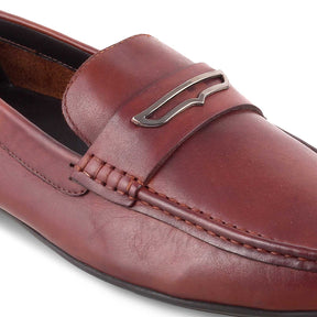 Tresmode-The Yodry Tan Men's Leather Driving Loafers Tresmode-Tresmode