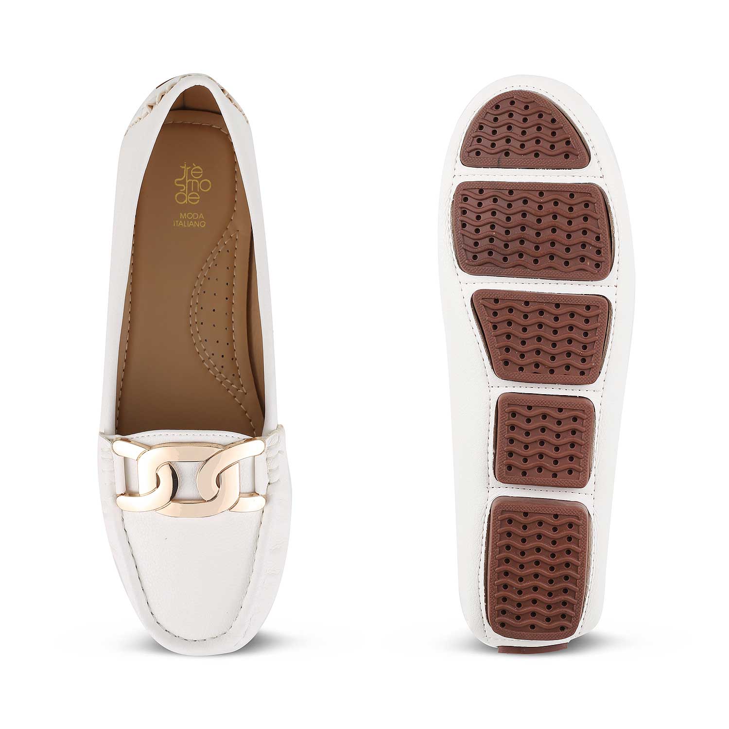 Tresmode-The Yon-New White Women's Dress Loafers Tresmode-Tresmode