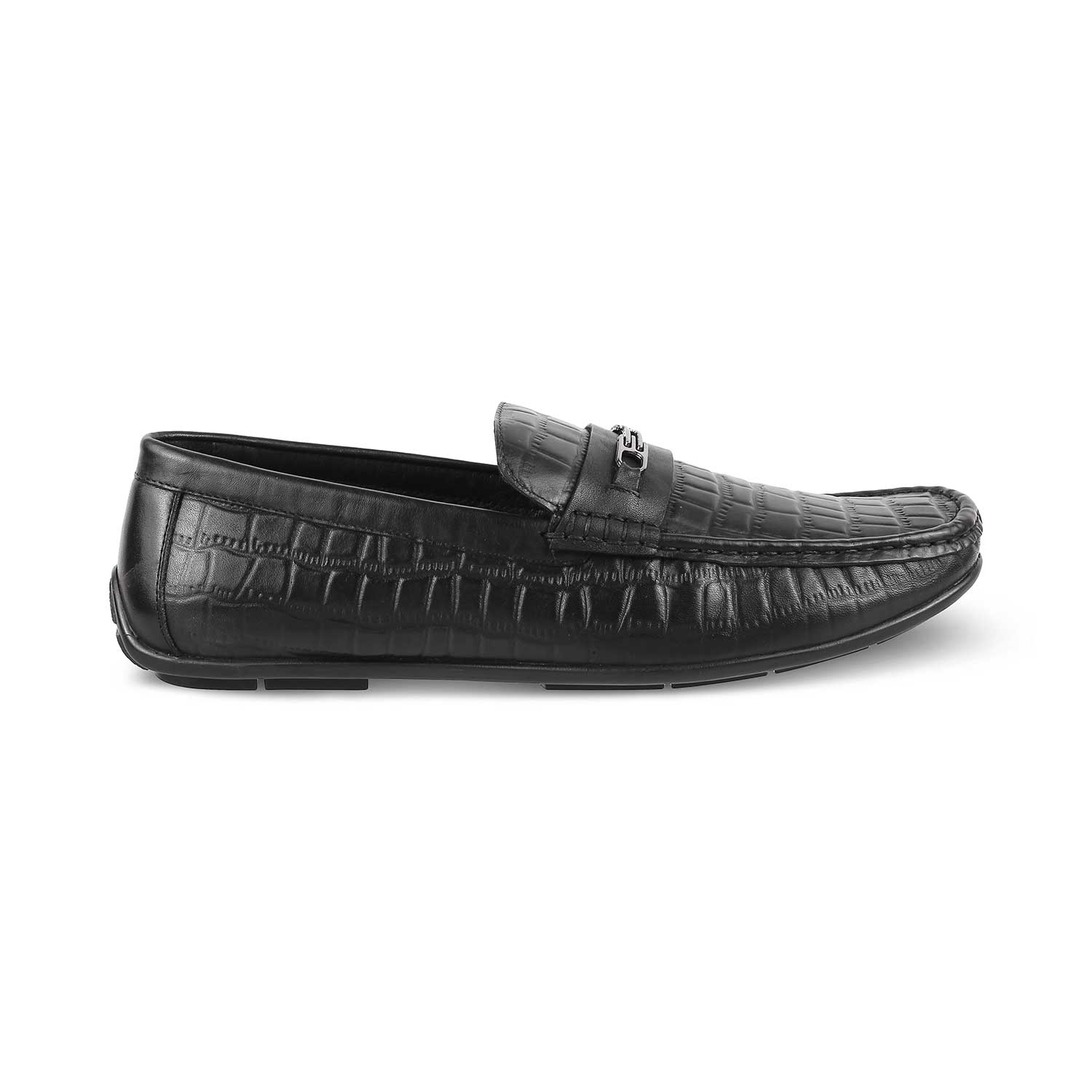 Tresmode-The York Black Men's Leather Driving Loafers Tresmode-Tresmode