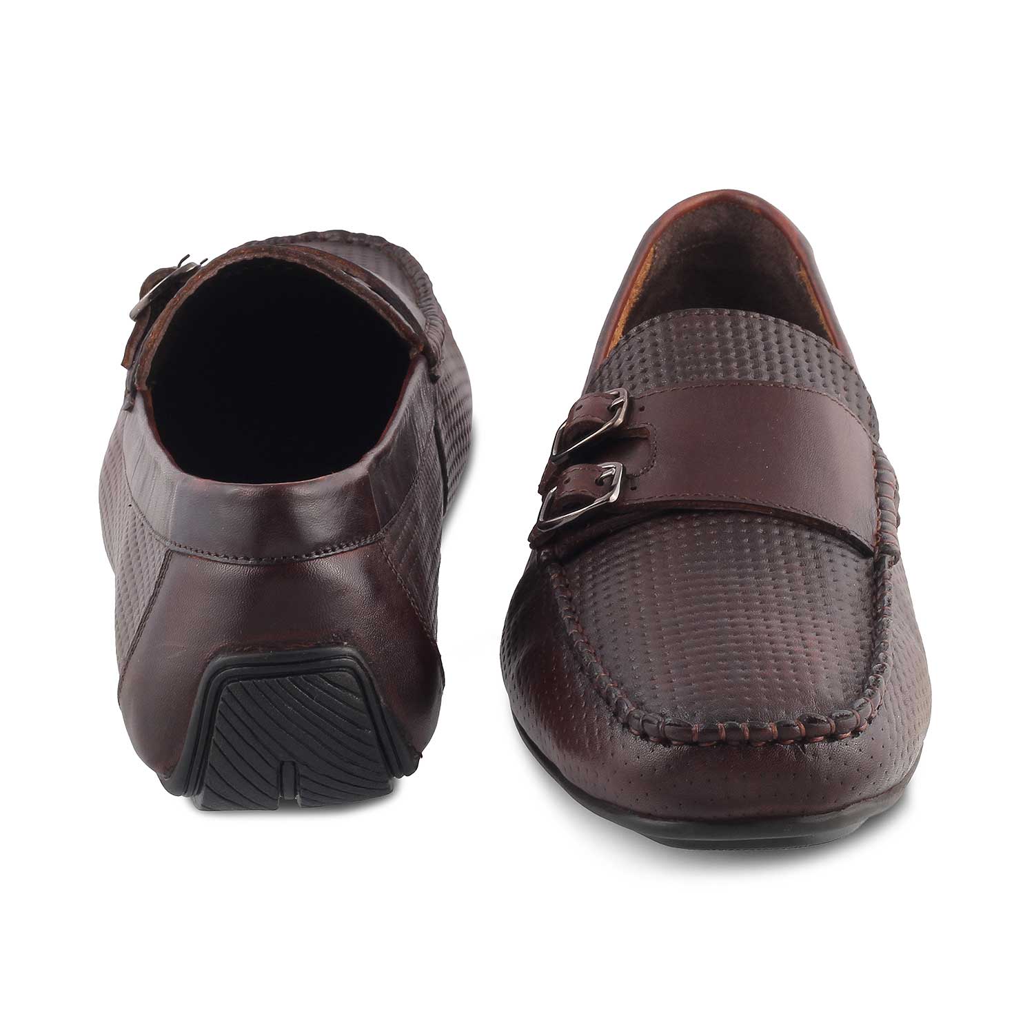 Tresmode-The Yosa Brown Men's Double Monk Shoes Tresmode-Tresmode