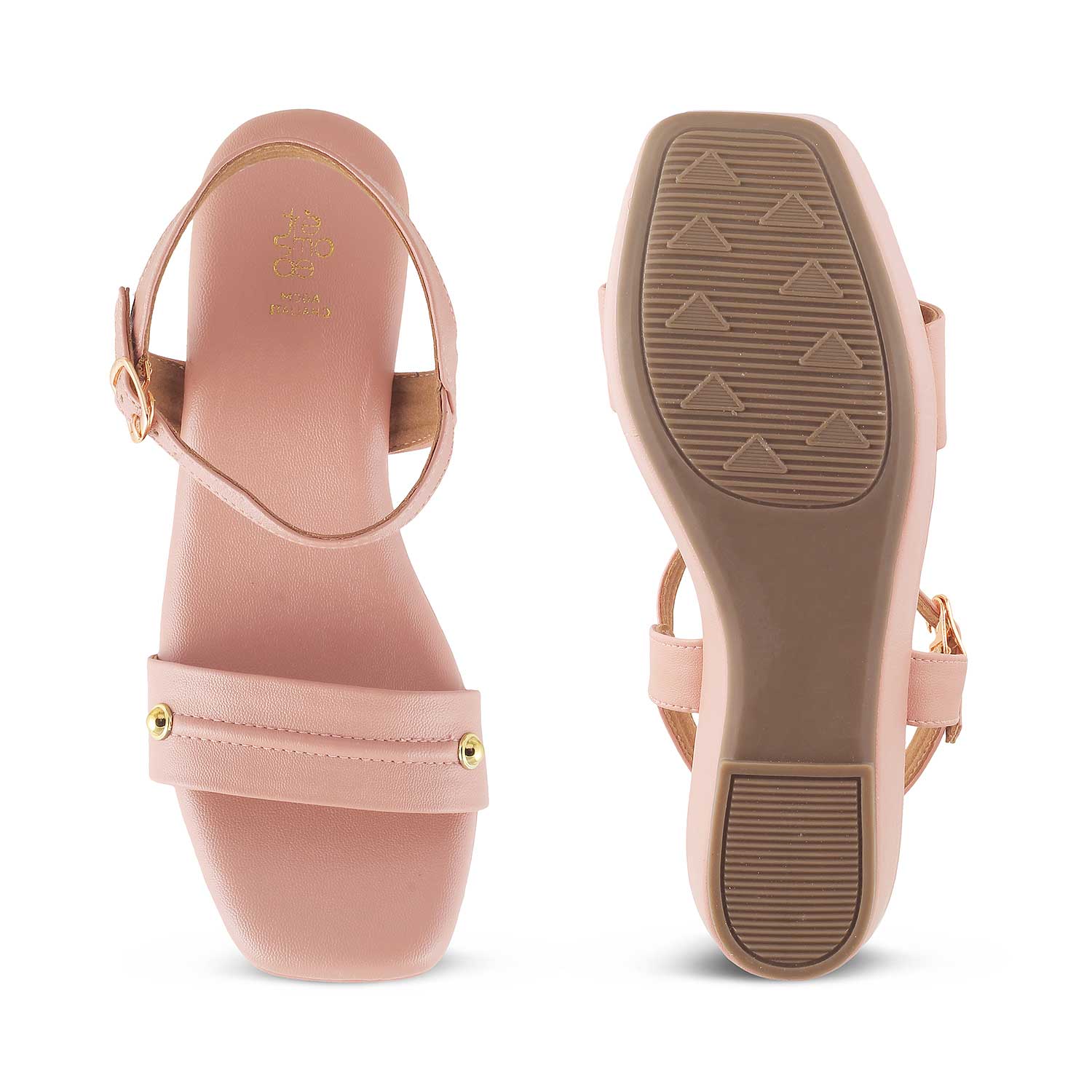 The Amst Pink Women's Dress Wedge Sandals Tresmode
