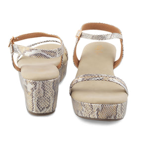 Tresmode-The Anger Gold Women's Dress Wedge Sandals Tresmode-Tresmode