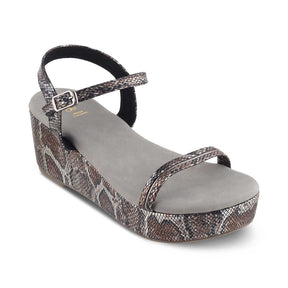 The Anger Pewter Women's Dress Wedge Sandals Tresmode