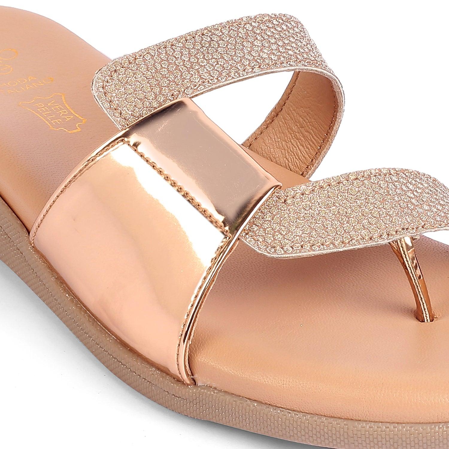 Baf Champagne Casual Platform Flats For Women Tresmode