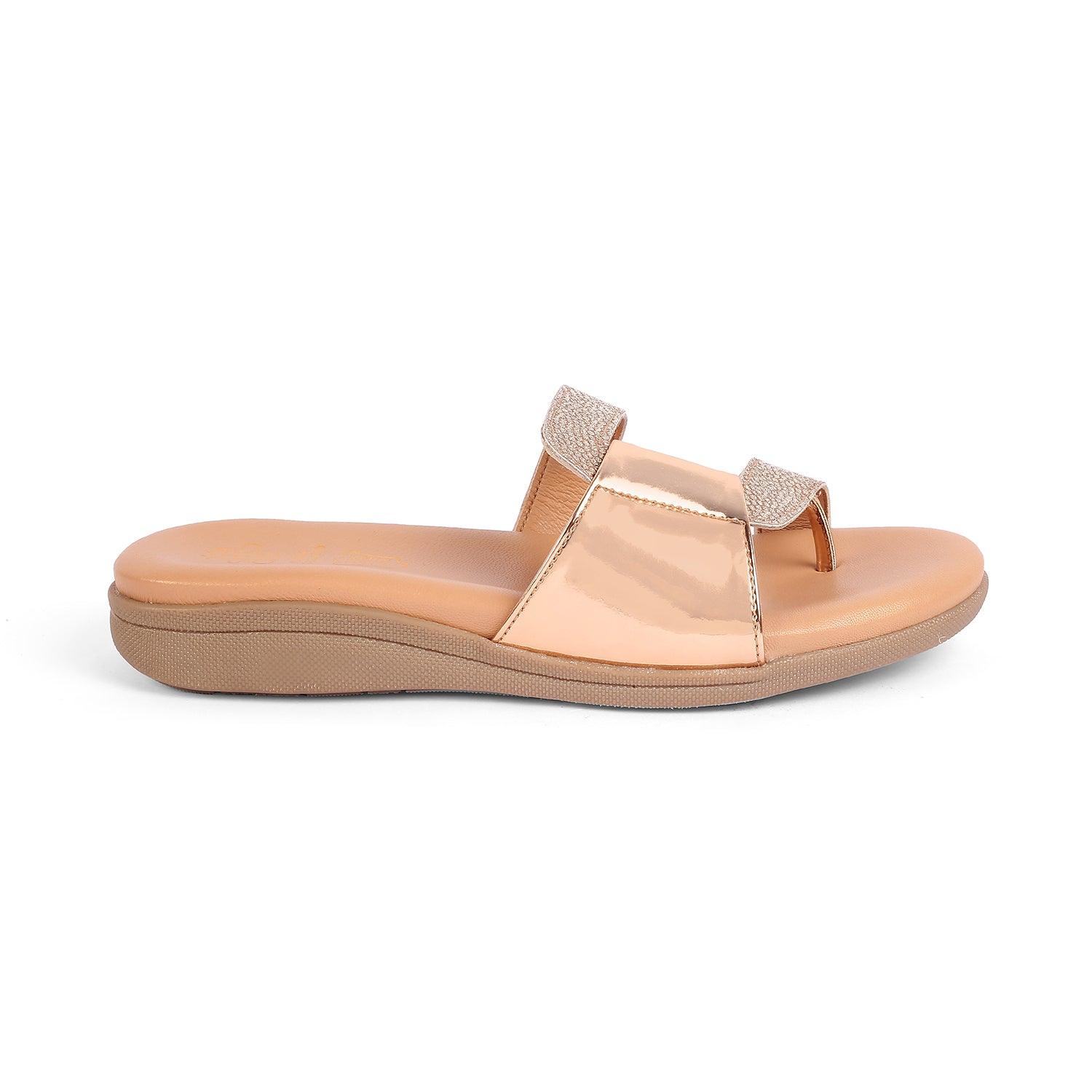Baf Champagne Women's TPR Sole Flats Tresmode