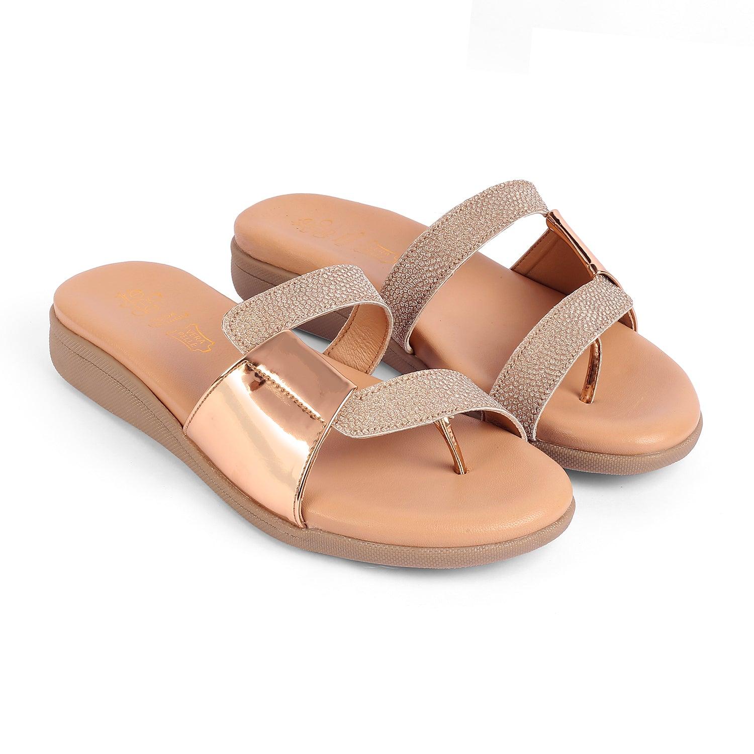 Baf Champagne Women's Stylish Flats Tresmode