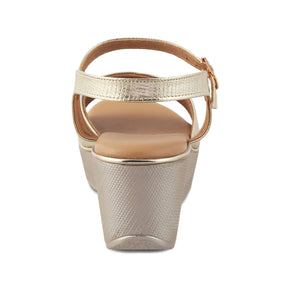 Tresmode-The Bannes Gold Women's Dress Wedge Sandals Tresmode-Tresmode