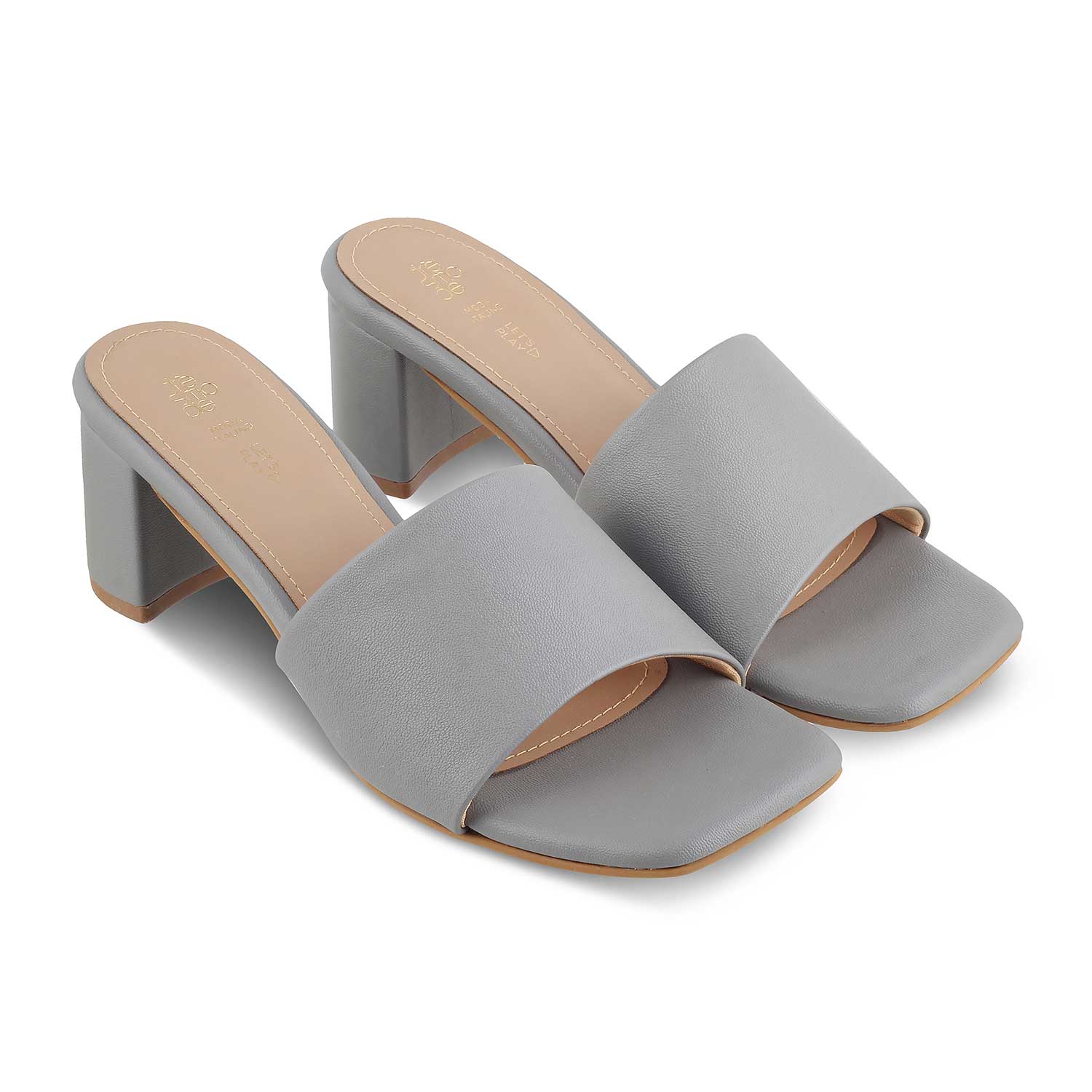 The Barie Grey Women's Casual Block Heel Sandals Tresmode