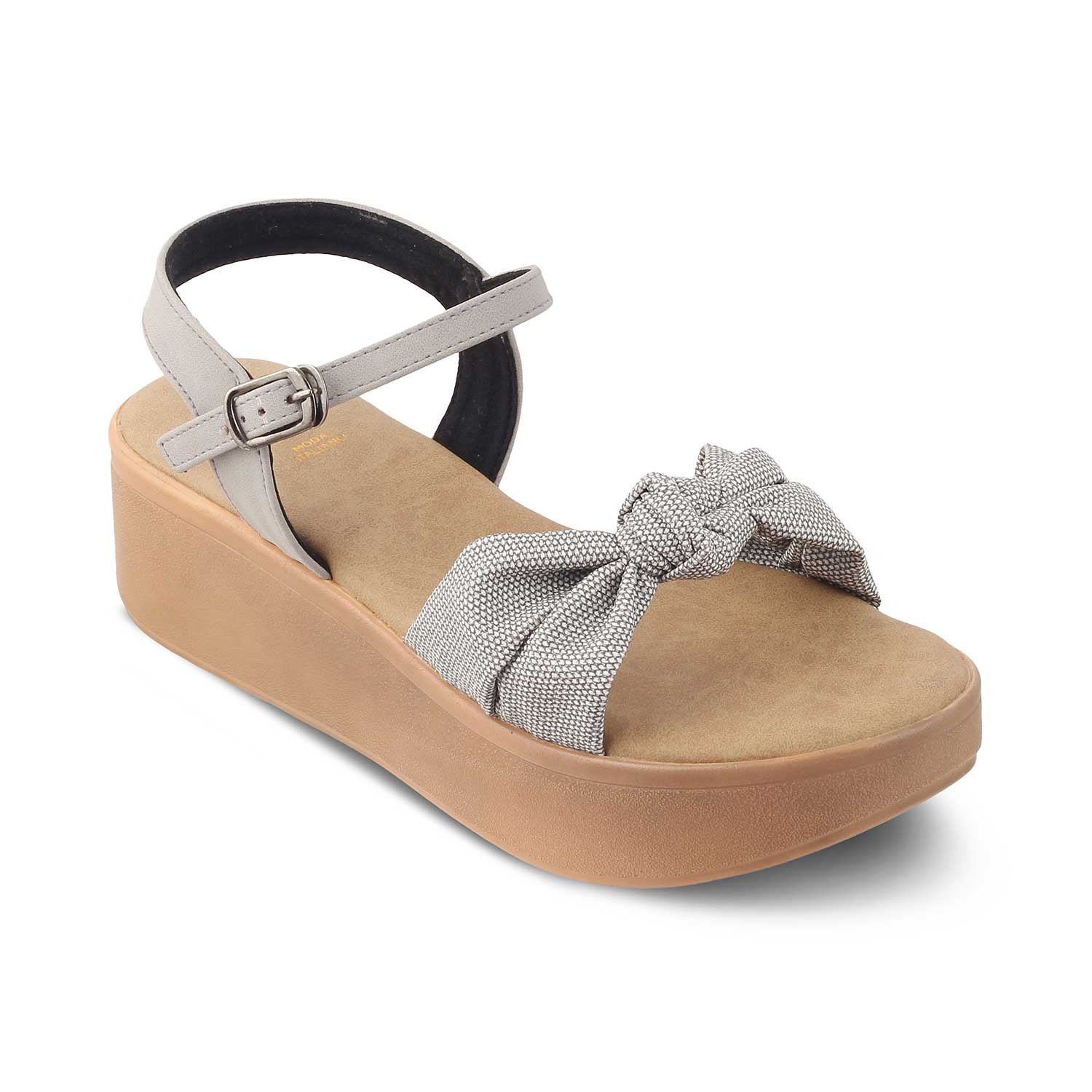 Tresmode-The Brera Grey Women's Platform Wedge Sandals Tresmode-Tresmode