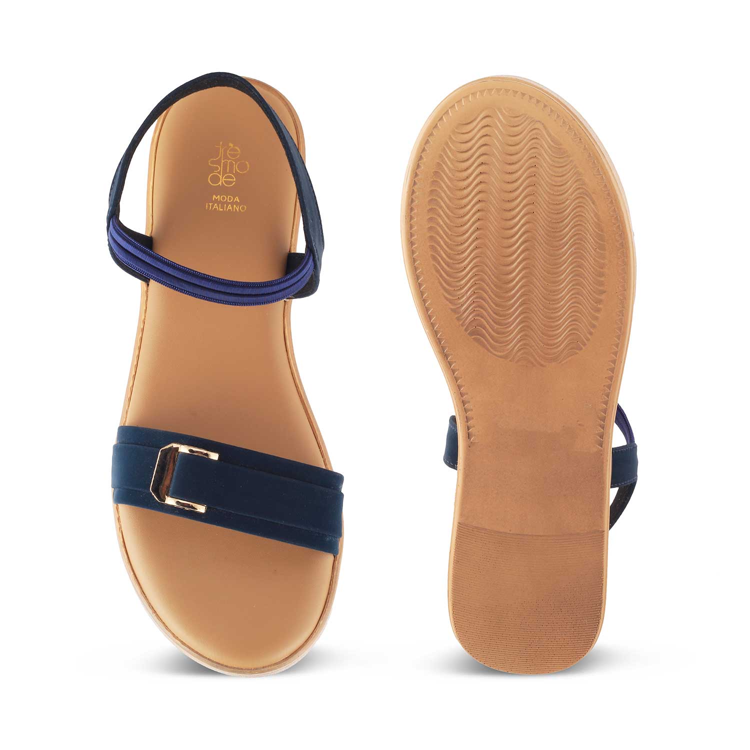 Tresmode-The Caen Blue Women's Platform Wedge Sandals Tresmode-Tresmode