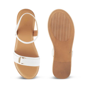 Tresmode-The Caen White Women's Platform Wedge Sandals Tresmode-Tresmode