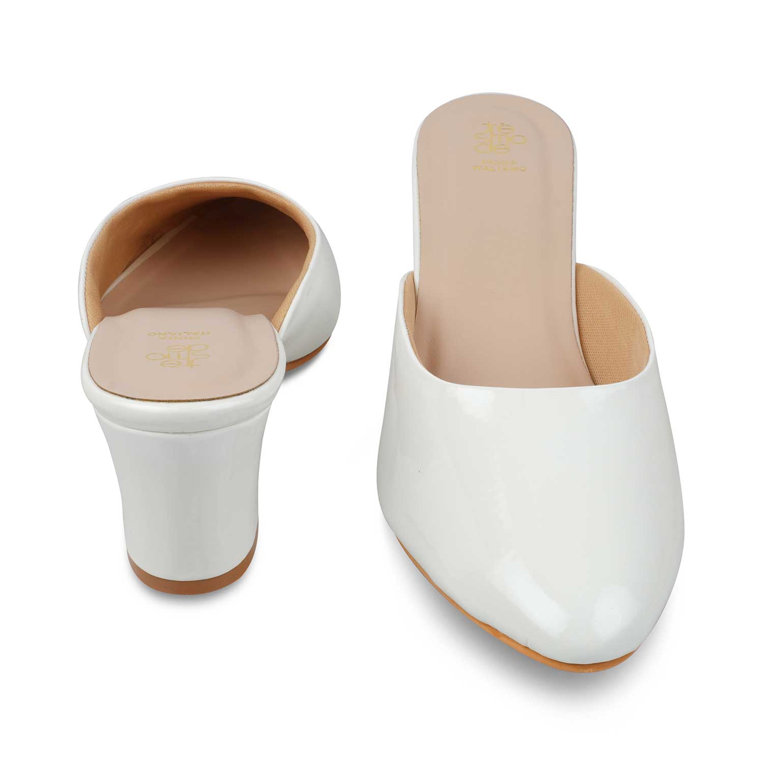 The Carbo White Women's Dress Block Heel Sandals Tresmode