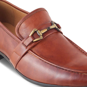 The Dolce Tan Men's Leather Loafers Tresmode
