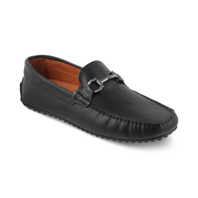 Tresmode-The Fivmico Black Men's Leather Driving Loafers Tresmode-Tresmode