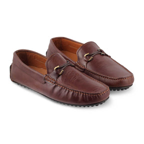 Tresmode-The Fivmico Tan Men's Leather Driving Loafers Tresmode-Tresmode