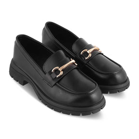 The Helsi Black Women's Dress Chunky Sole Loafers Tresmode