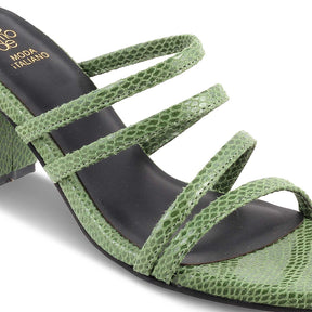 Tresmode-The Imulate Green Women's Dress Block Heel Sandals Tresmode-Tresmode