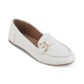 The Lativa White Women's Dress Loafers Tresmode