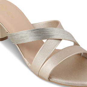 The Leon Gold Women's Dress Heel Sandals Tresmode