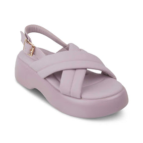 The Lonir Purple Women's Dress Wedge Sandals Tresmode